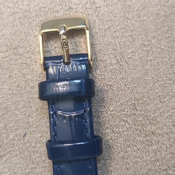 Anne Klein Watch Navy Blue Leather Strap Dial Quartz - Picture 5 of 6